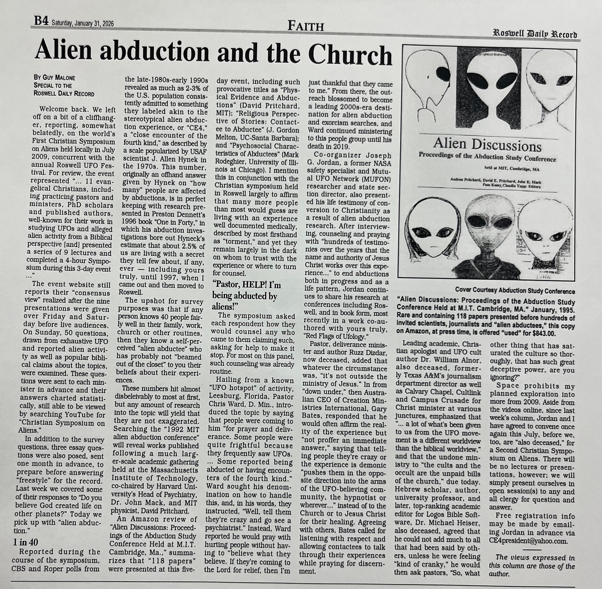 Photo related to the Christian Symposium on Aliens
